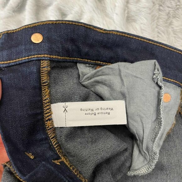 J.Crew Jeans Women 26 Toothpick Skinny Dark Wash Stretch Denim Mid Rise Everyday - Picture 8 of 12